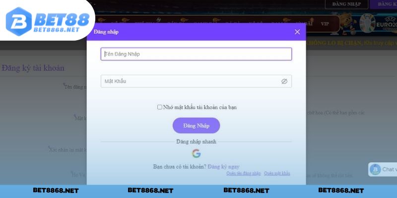 Hướng dẫn từng bước đăng nhập BET88 đơn giản và hiệu quả